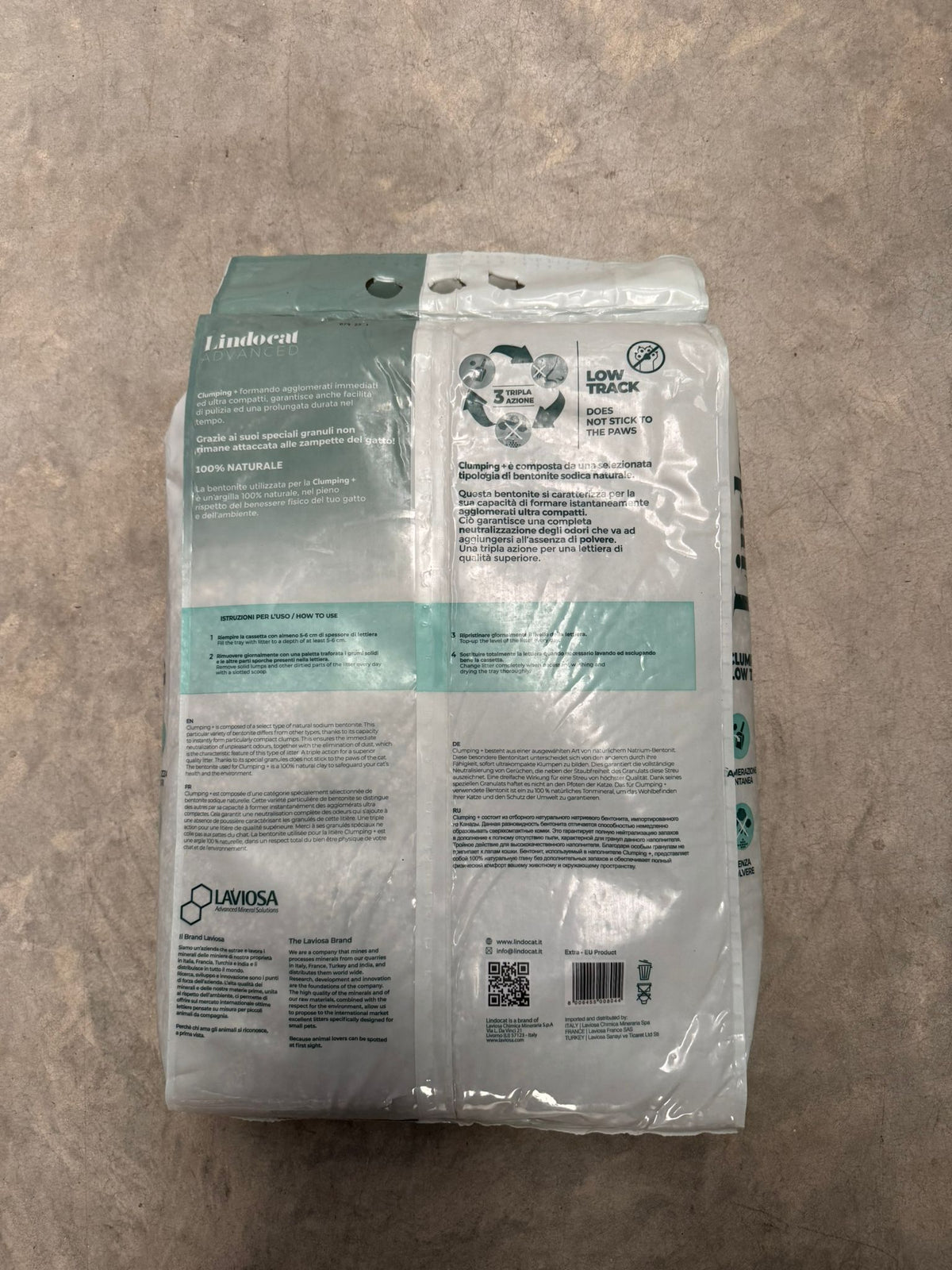 Lindocat Advanced Clumping+ - Lettiera Agglomerante Low Track 10L/10kg