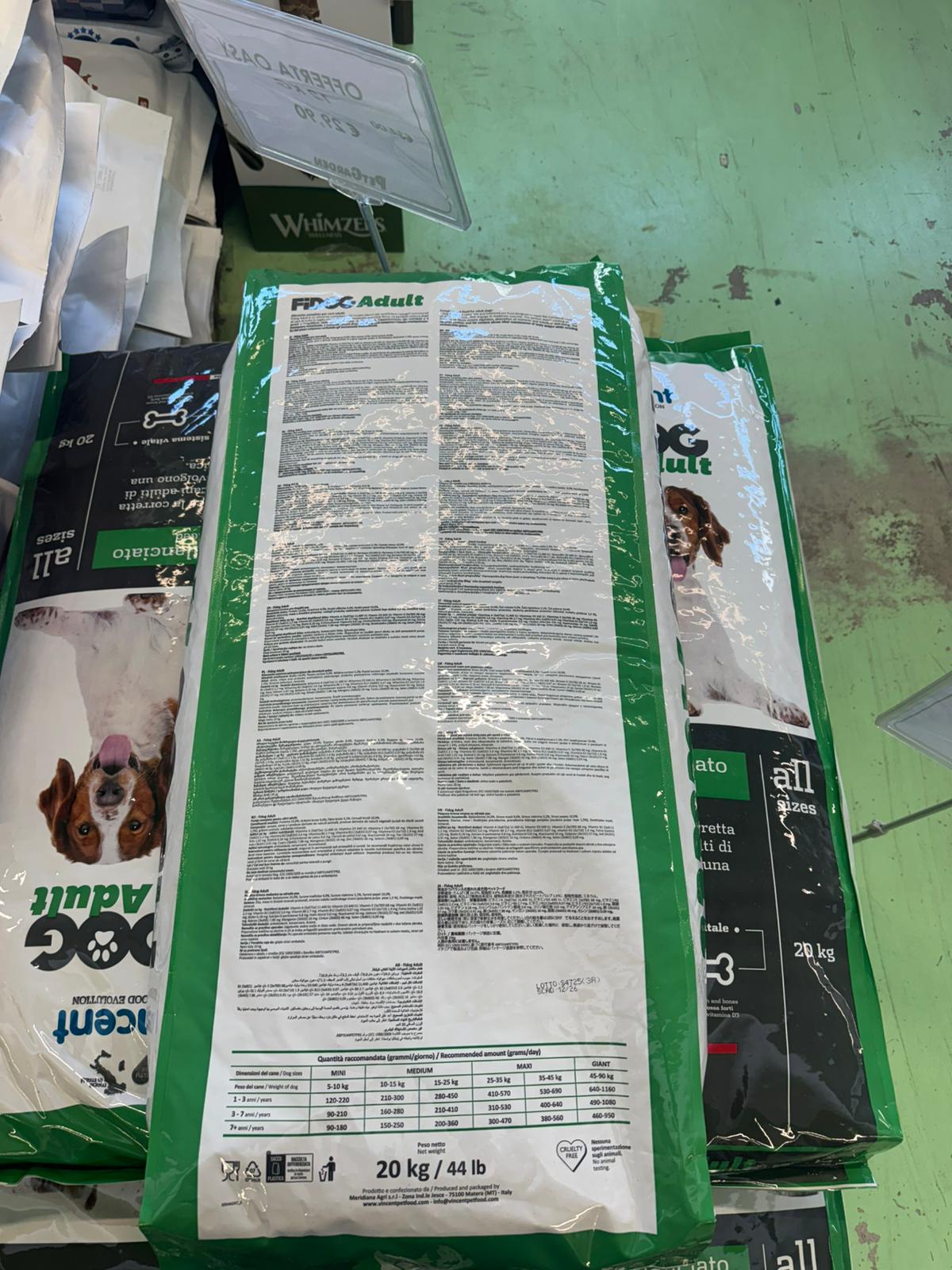 FiDog Adult - Cibo Completo e Bilanciato per Cani Adulti 20kg