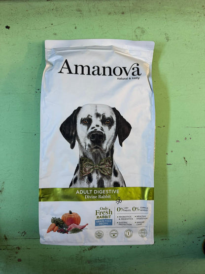 Amanova Adult Digestive - Crocchette Premium con Coniglio Fresco 10kg