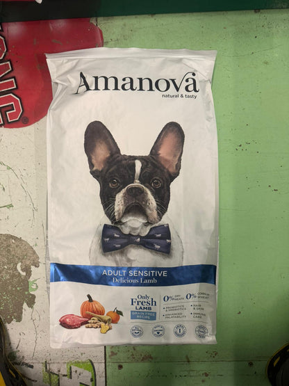 Amanova Adult Sensitive - Crocchette Premium con Agnello Fresco 10kg