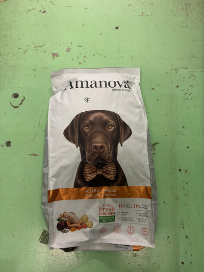 Amanova Adult Large - Crocchette Premium con Pollo Fresco 12kg